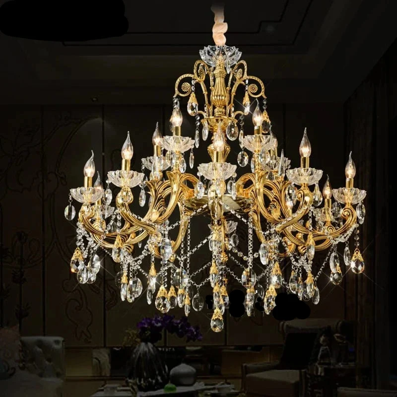 Lustre en cristal luxueux antique