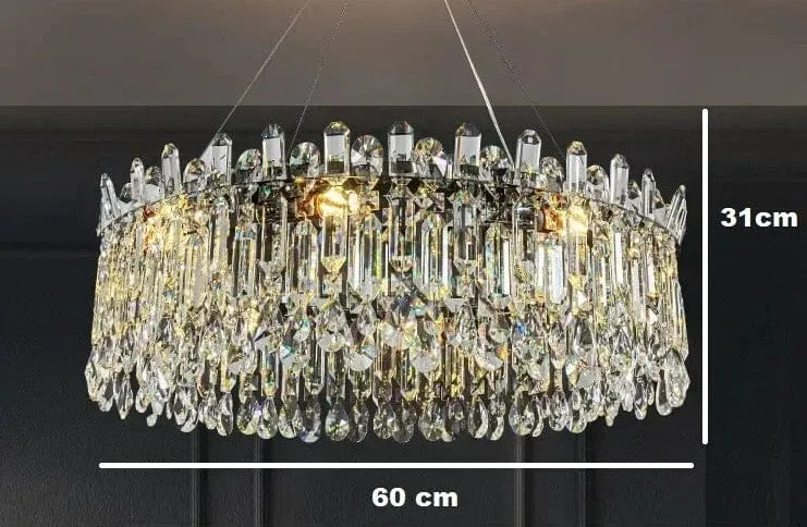 Lustre Contemporain en Cristal Luxe