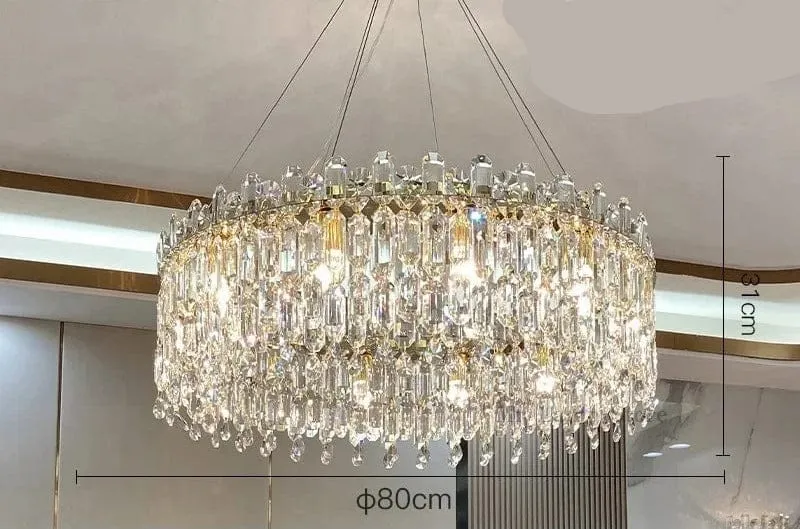 Lustre Contemporain en Cristal Luxe