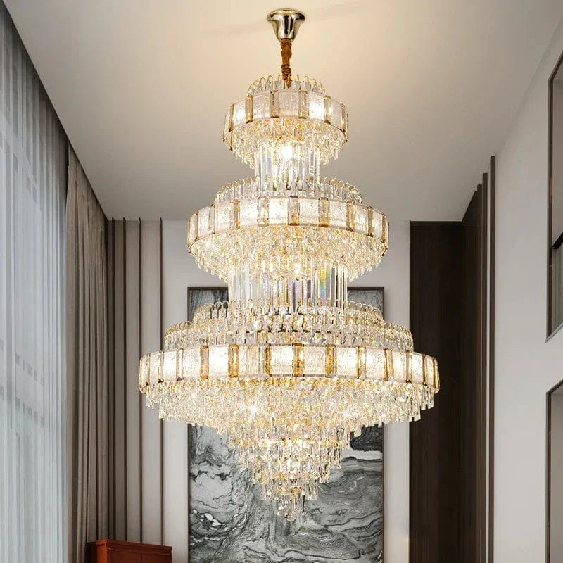 Grand Lustre en Verre Luxe
