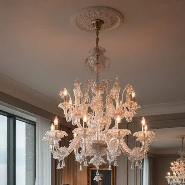 Lustre Chandelier en Verre