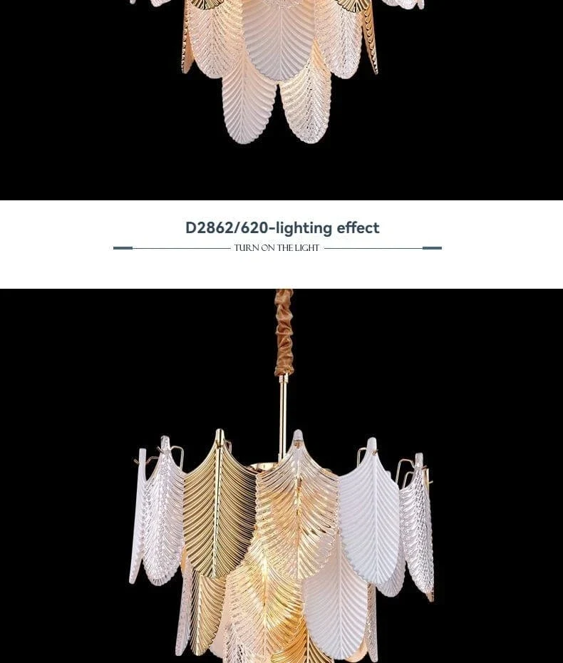 Lustre Chandelier Blanc en Verre