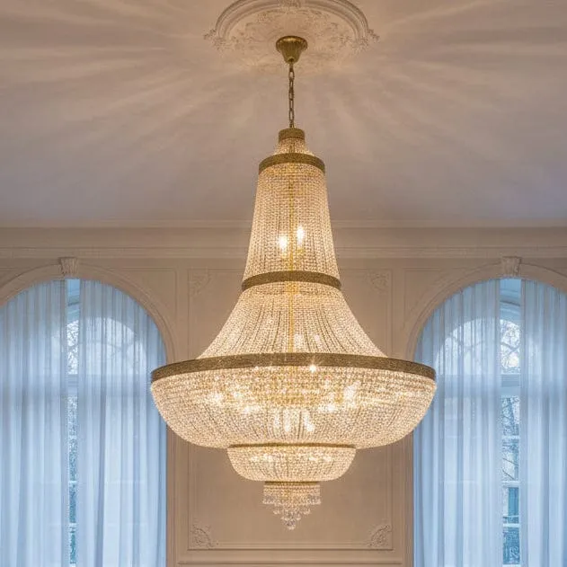Lustre Chandelier en Cristal pour Grandes Salles