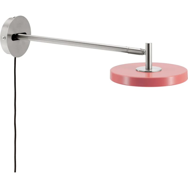 ASTERIA VÆGLAMPE LANG STÅL/ROSE
