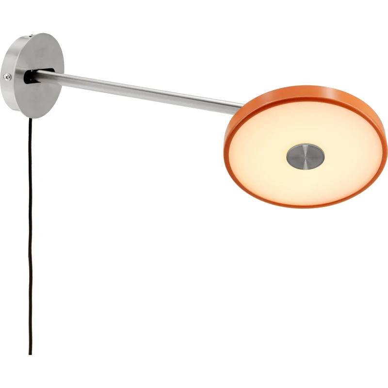 ASTERIA VÆGLAMPE LANG STÅL/ORANGE