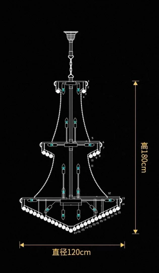 Lustre en cristal pour mariage
