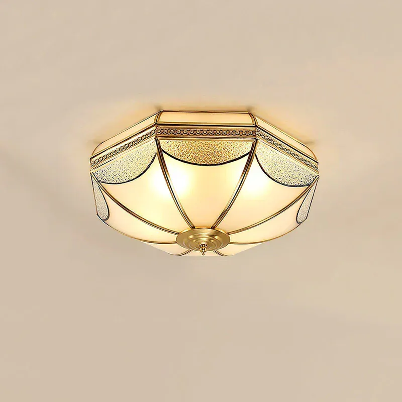 Plafonnier Ancien en Verre Vintage