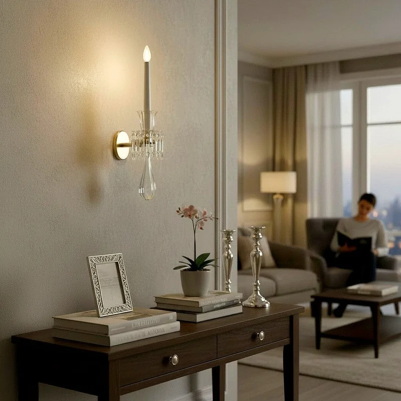 Luminaire mural italien en cristal