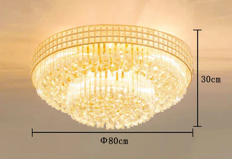 Grand Plafonnier en Cristal LED