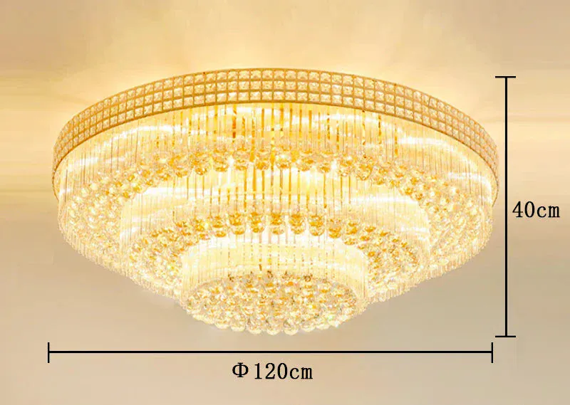 Grand Plafonnier en Cristal LED