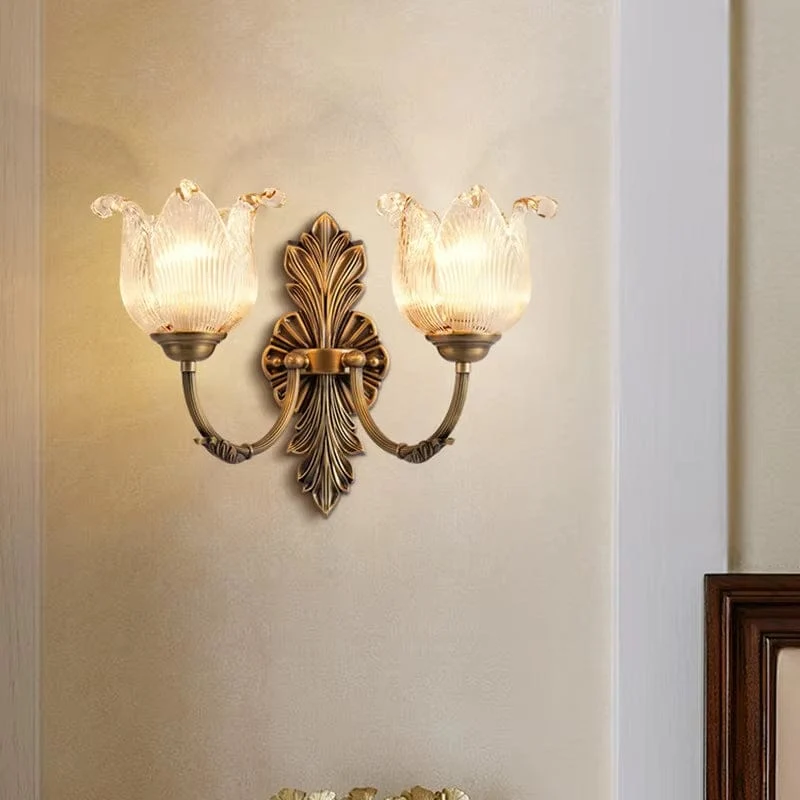 Luminaire mural vintage bronze rouille
