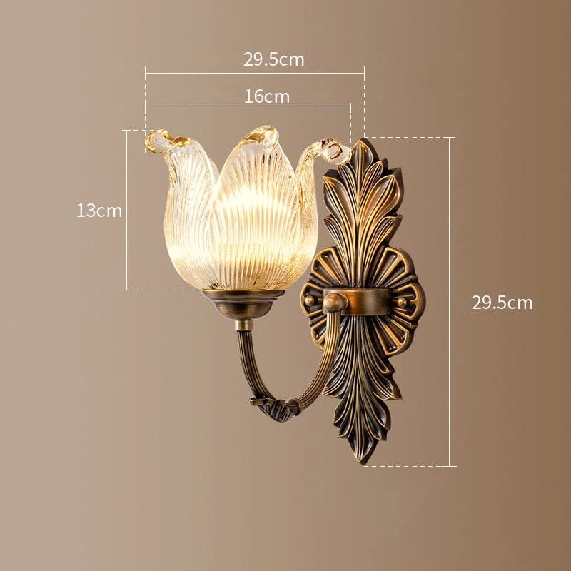 Luminaire mural vintage bronze rouille