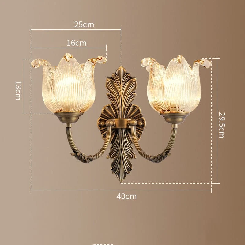 Luminaire mural vintage bronze rouille