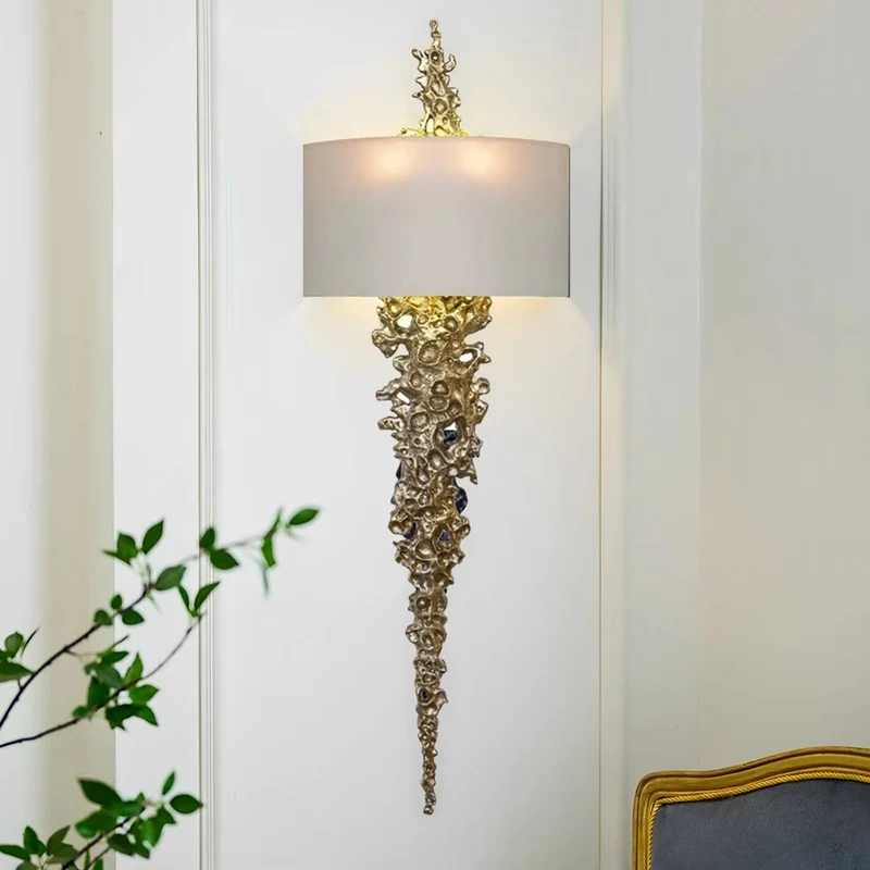 Applique murale longue en laiton