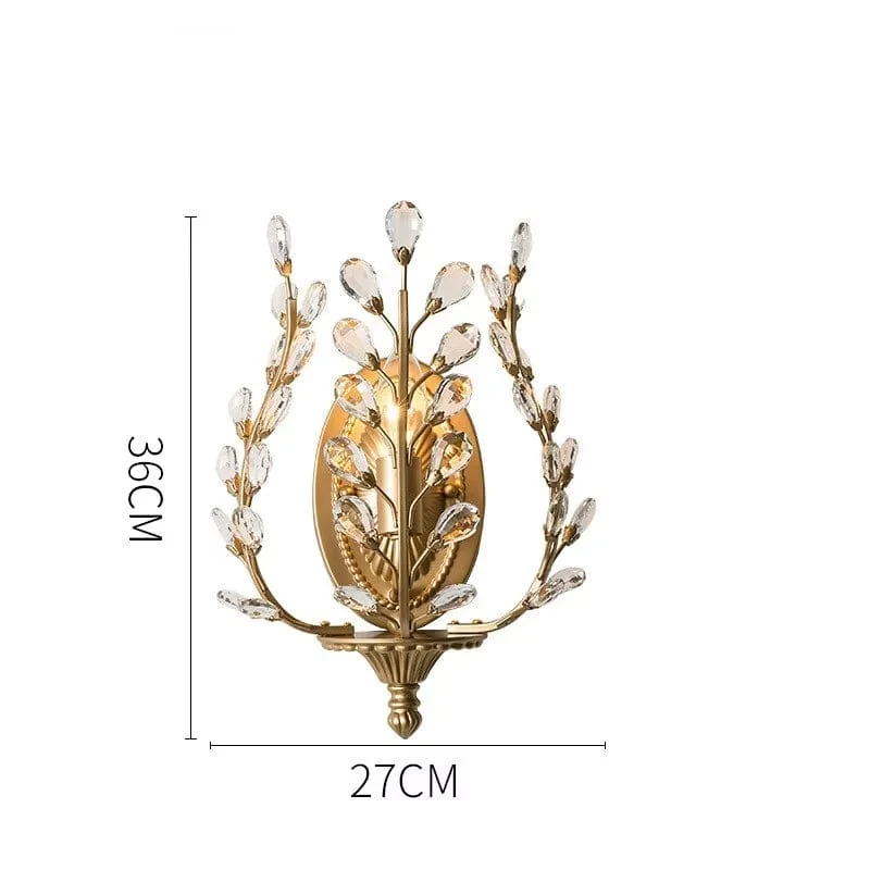 Applique feuille de cristal