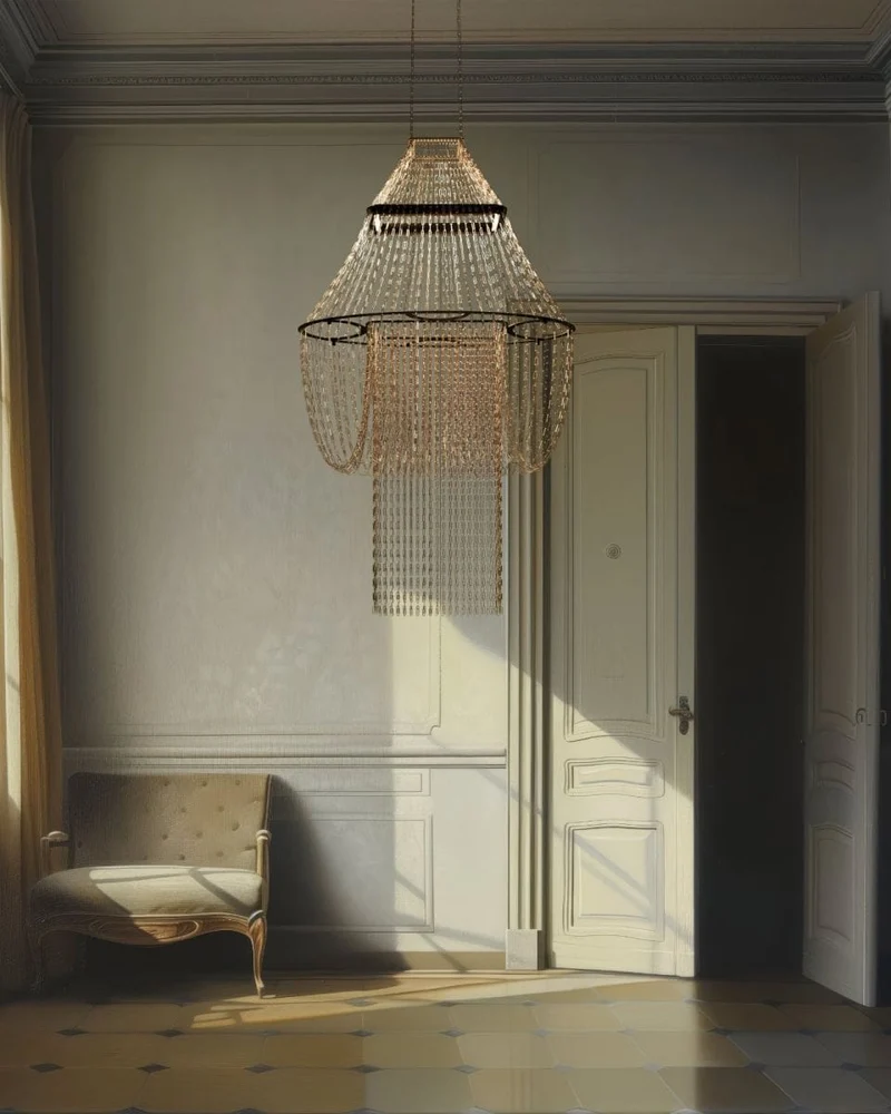 Longue suspension pour hall
