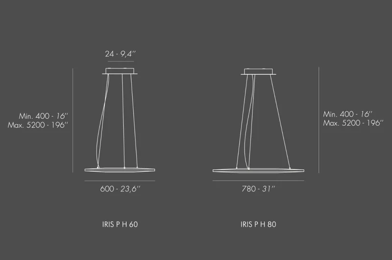 Suspension 70cm ronde
