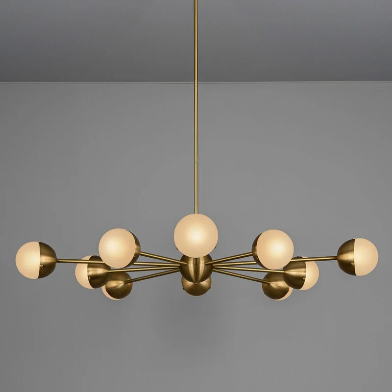 Lustre futuriste laiton