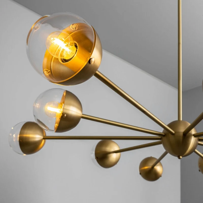 Lustre futuriste laiton