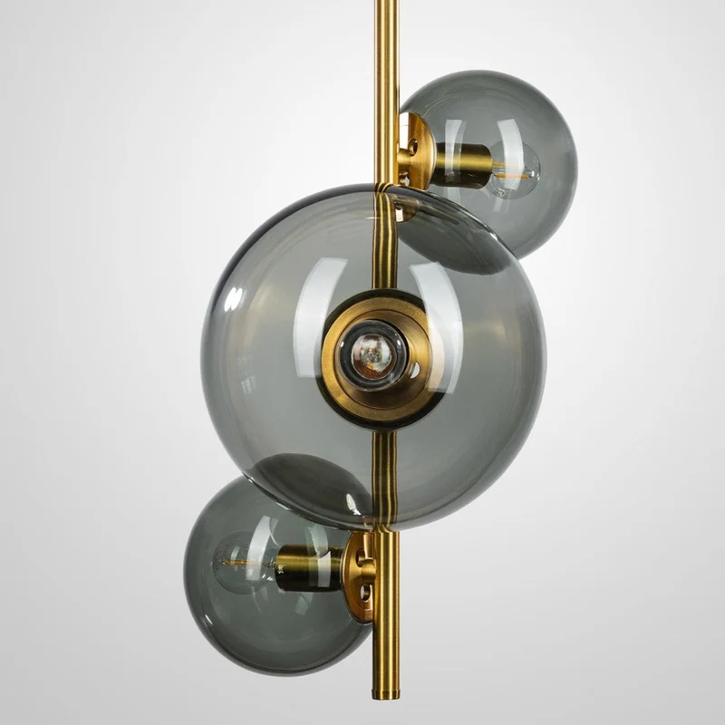 Plafonnier globes noirs