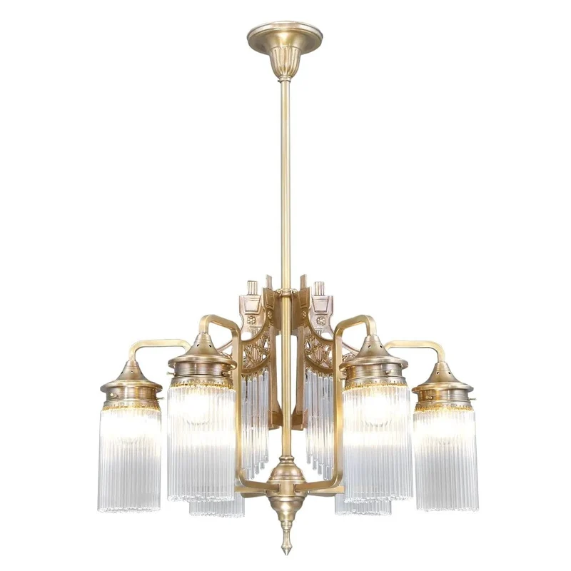 Chandelier Laiton Annees 80