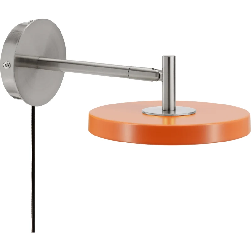 ASTERIA VÆGLAMPE KORT STÅL/ORANGE