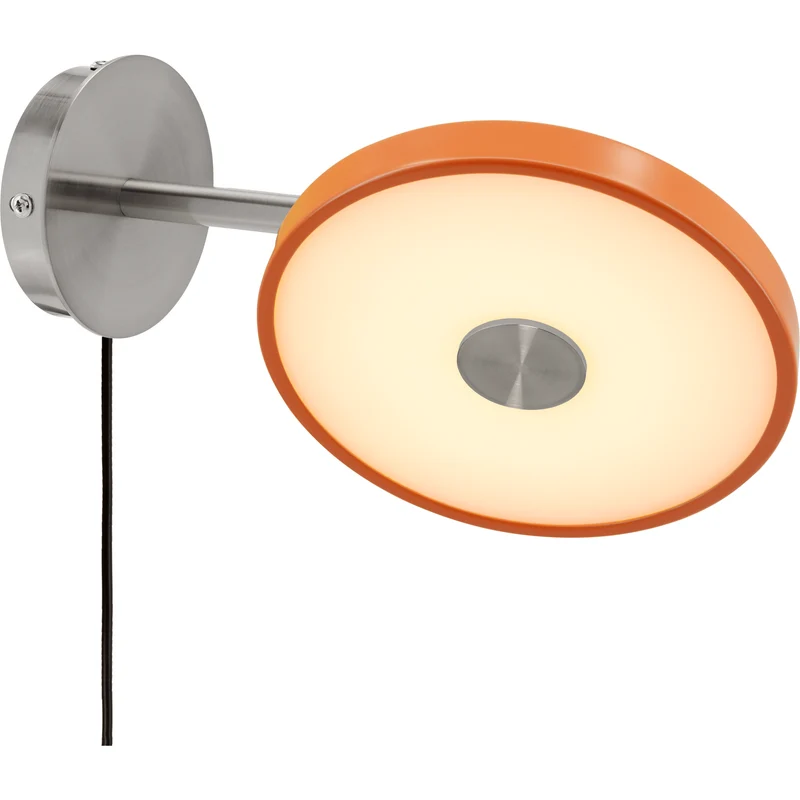 ASTERIA VÆGLAMPE KORT STÅL/ORANGE