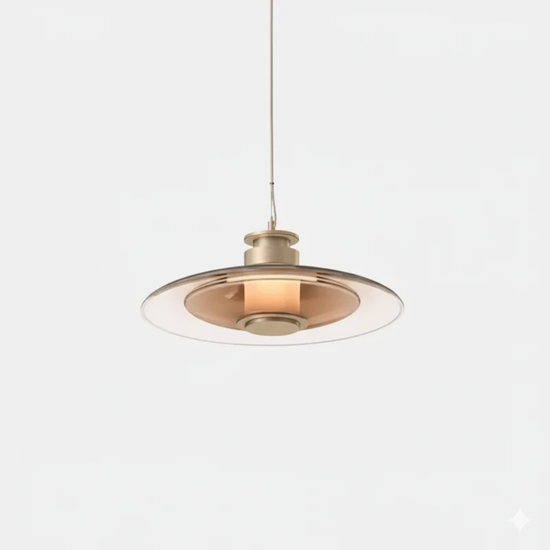 Suspension Verre Ambre Moderne