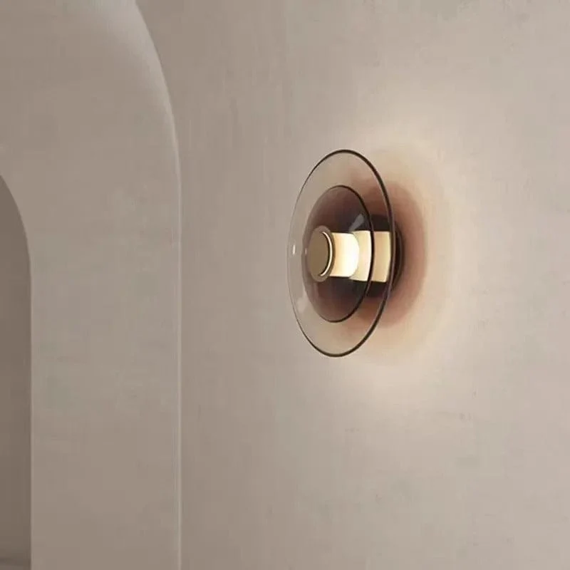 Suspension Verre Ambre Moderne