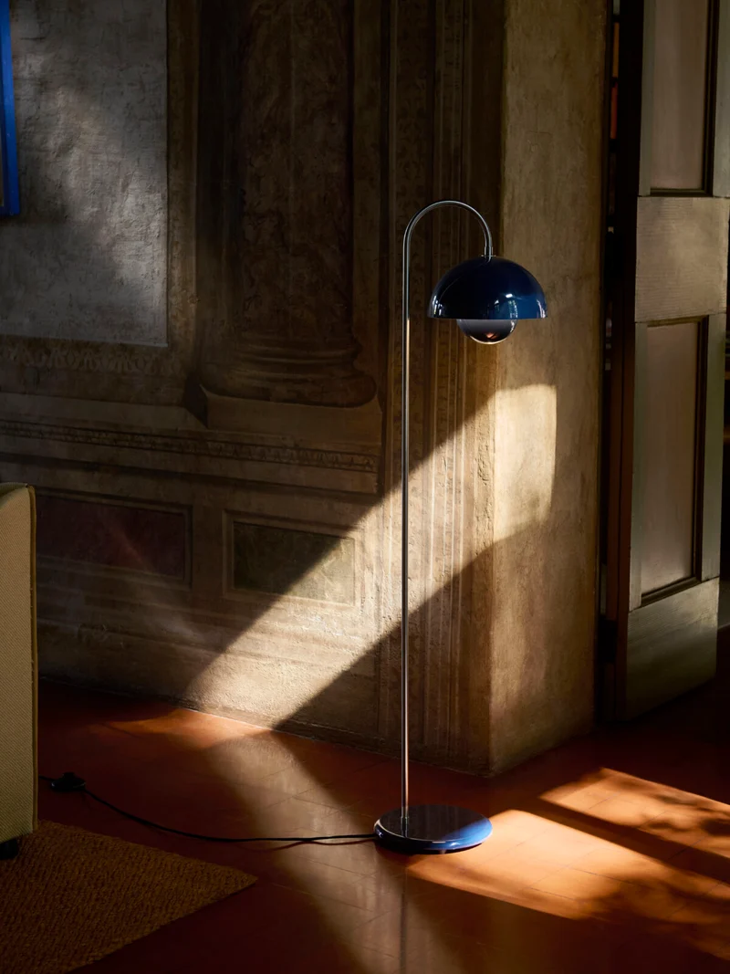 FLOWERPOT VP12 - GULVLAMPE - STEEL BLUE