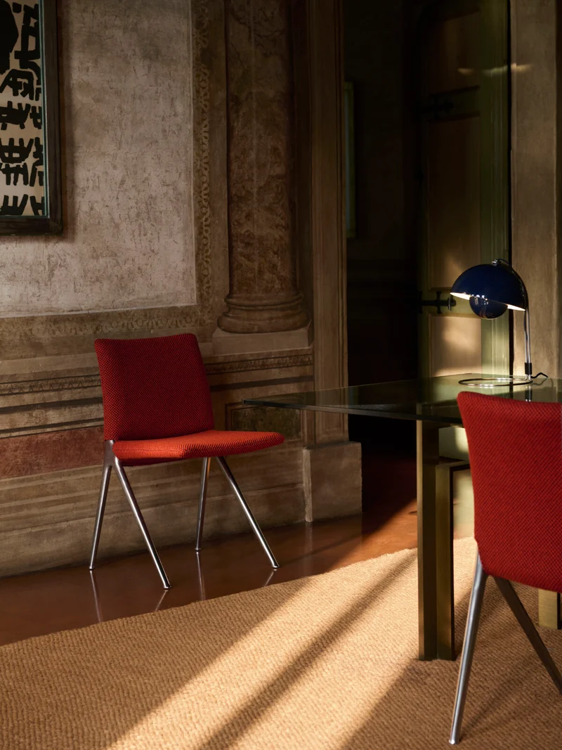 FLOWERPOT VP4 - BORDLAMPE - BLUE STEEL