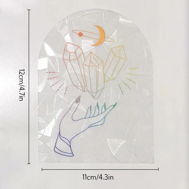 3D Rainbow Window Stickers Sun Catcher Wall Mirror Decals Star Butterfly Reflective Stickers for Children Kids Room Motorcycle