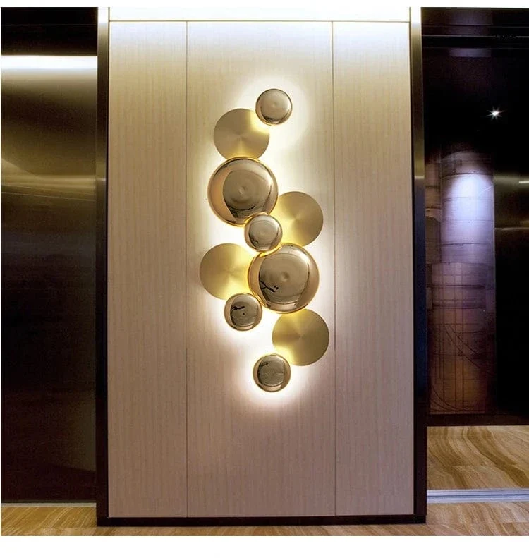 Applique Murale Nordique Dorée – Lampe Murale LED Art Déco pour Chambre, Salon, Couloir et Restaurant