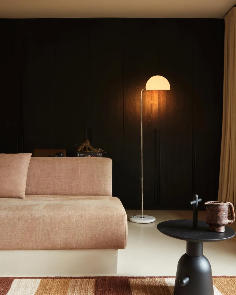 DCWéditions Mezzaluna Gulvlampe - White Marble / White