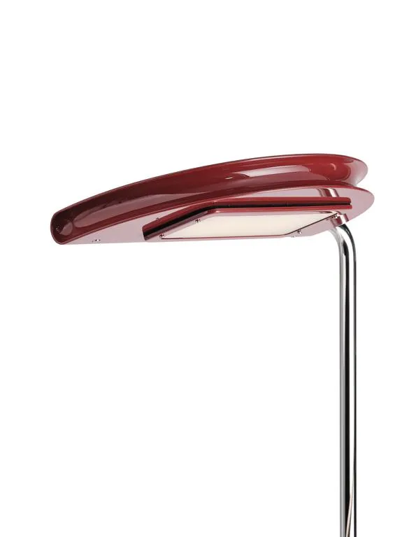 DCWéditions Mezzaluna Gulvlampe - White Marble / Red