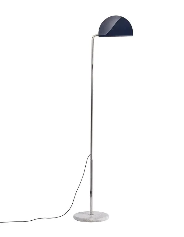 DCWéditions Mezzaluna Gulvlampe - White Marble / Blue
