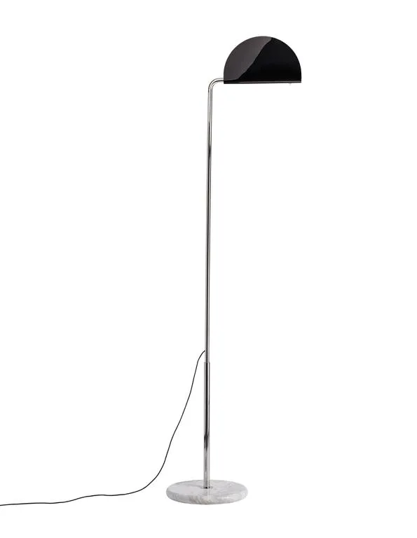 DCWéditions Mezzaluna Gulvlampe - White Marble / Black