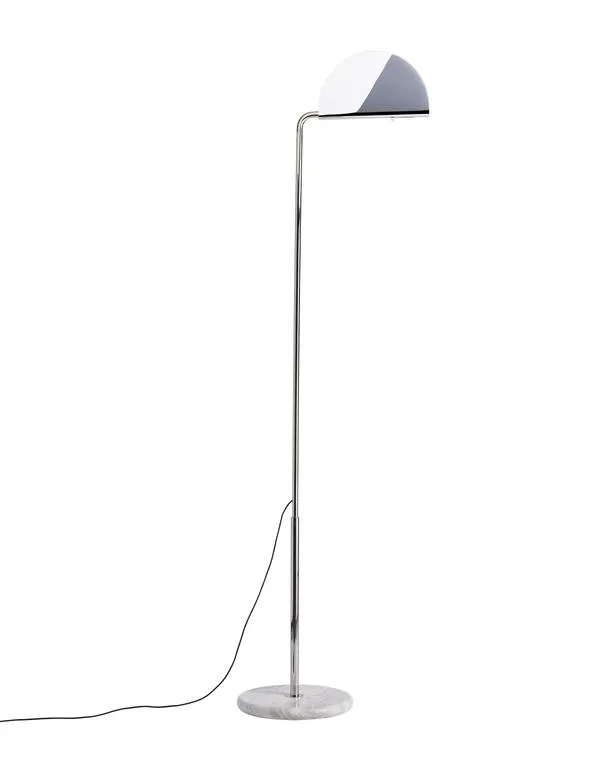 DCWéditions Mezzaluna Gulvlampe - White Marble / Chrome