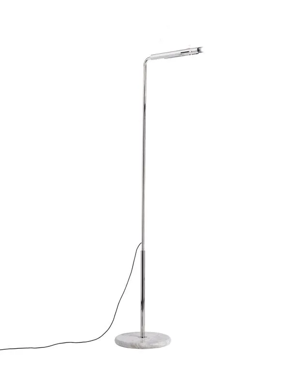 DCWéditions Mezzaluna Gulvlampe - White Marble / Chrome