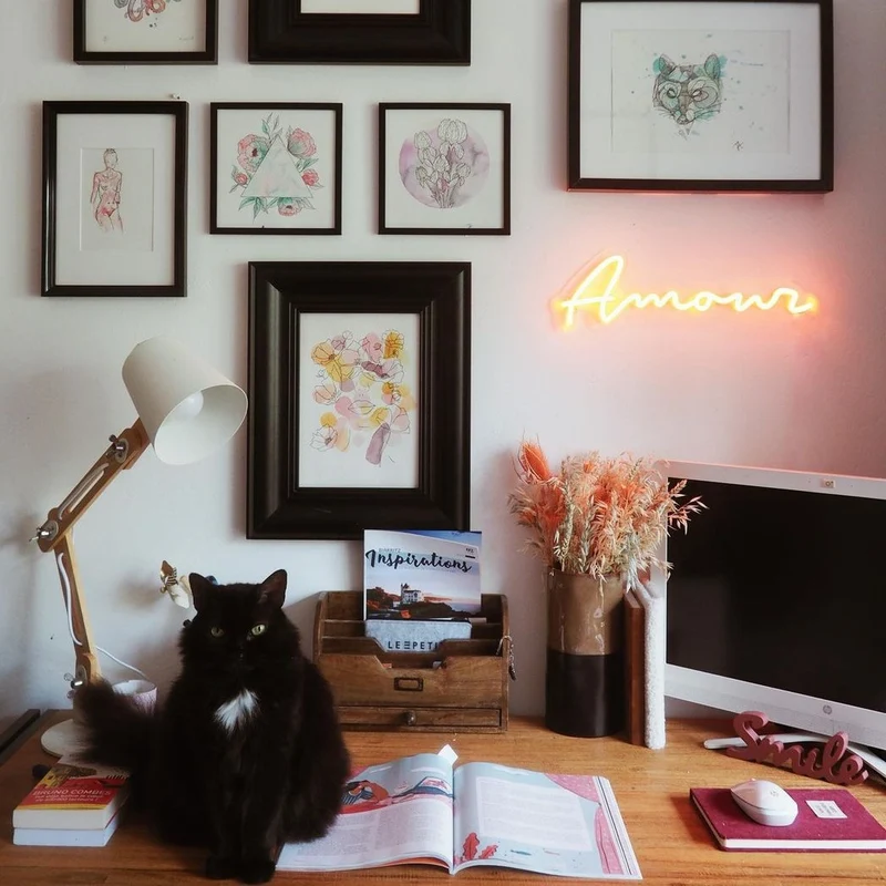 Amour Cursive, signe en néon LED