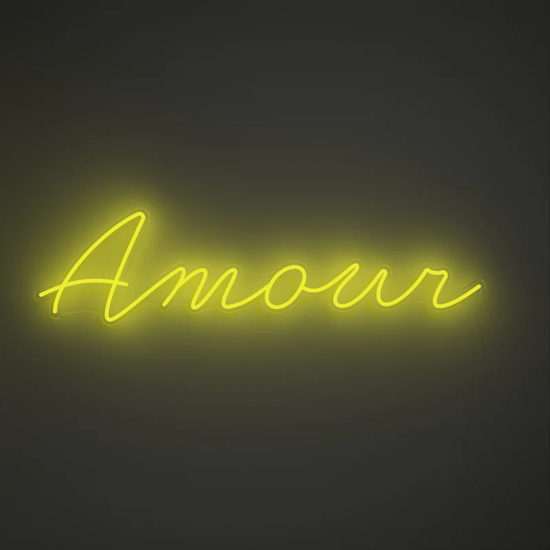 Amour Cursive, signe en néon LED