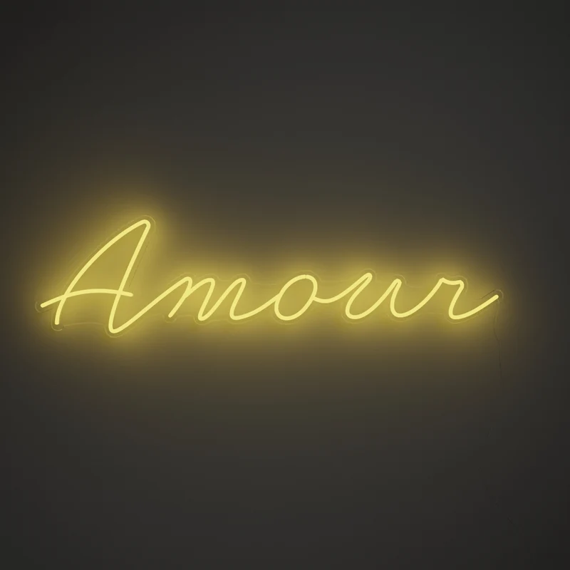 Amour Cursive, signe en néon LED