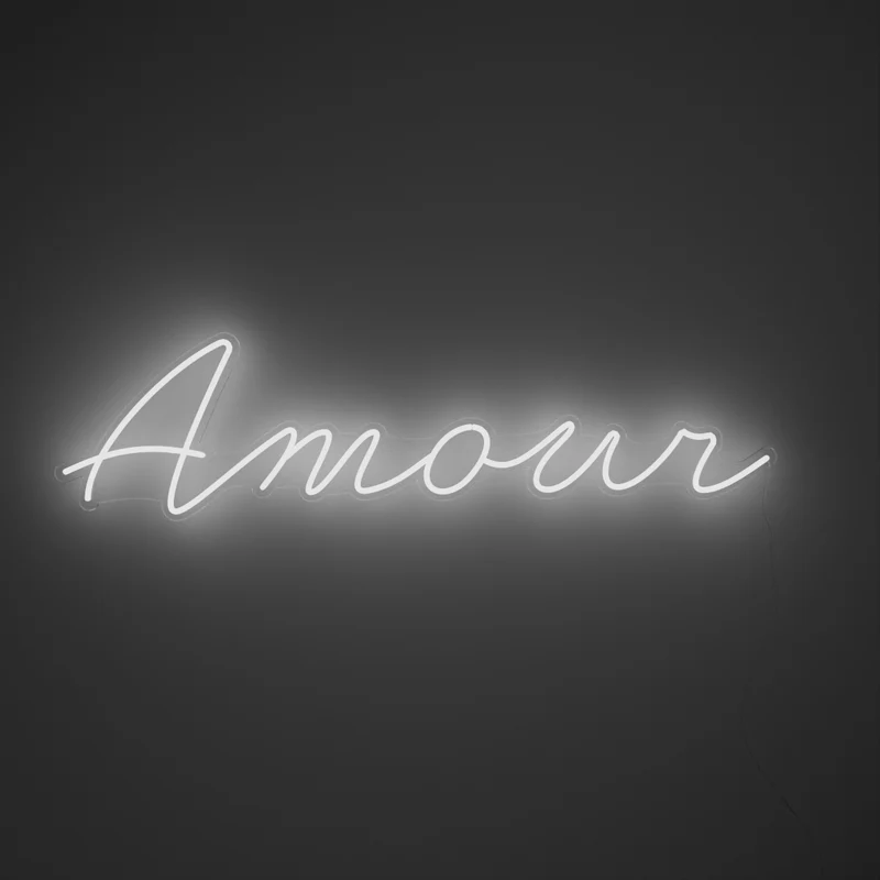 Amour Cursive, signe en néon LED