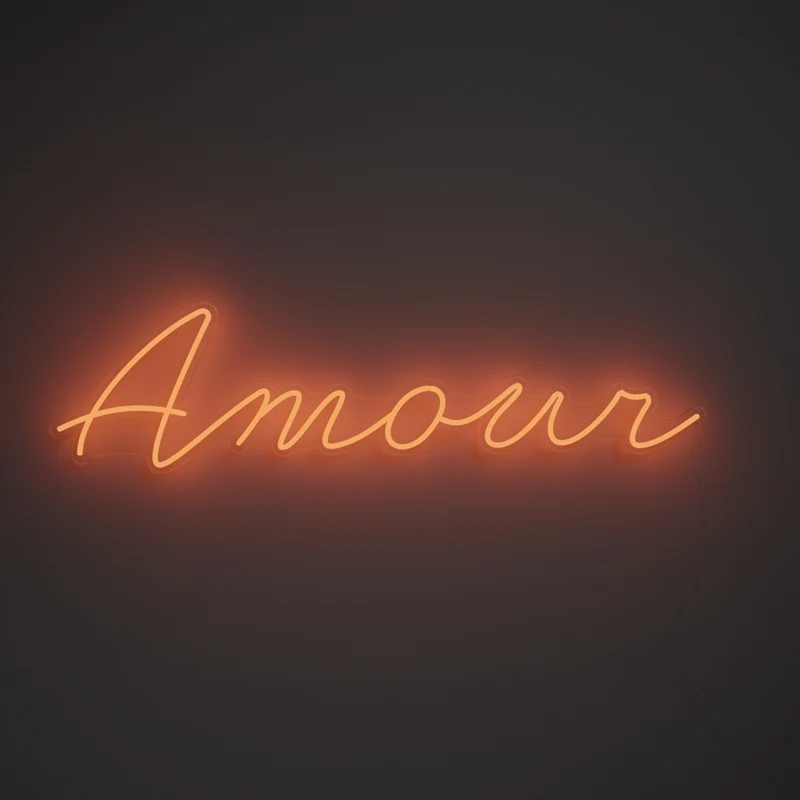 Amour Cursive, signe en néon LED