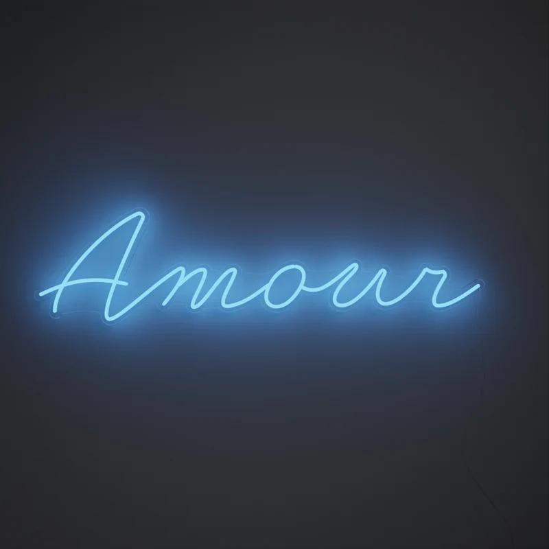 Amour Cursive, signe en néon LED
