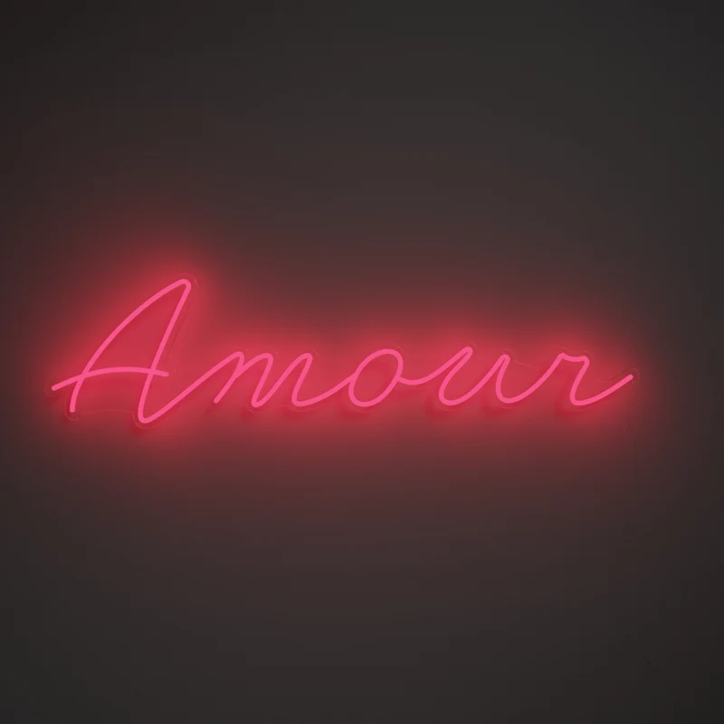 Amour Cursive, signe en néon LED