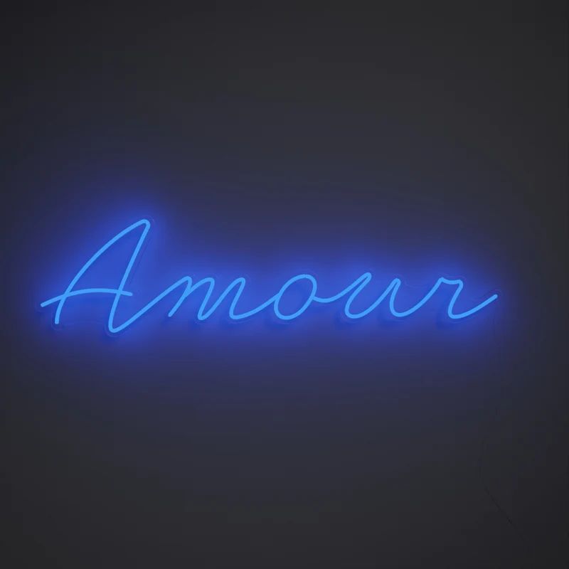 Amour Cursive, signe en néon LED