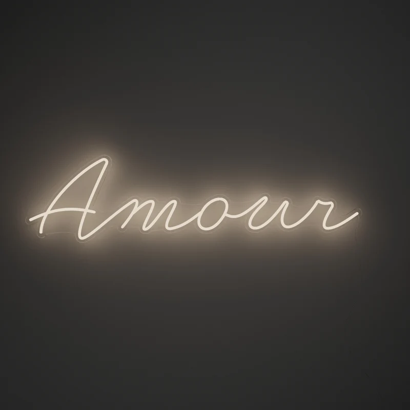 Amour Cursive, signe en néon LED