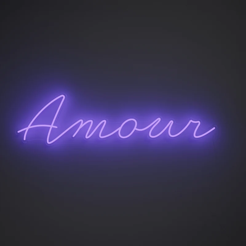 Amour Cursive, signe en néon LED