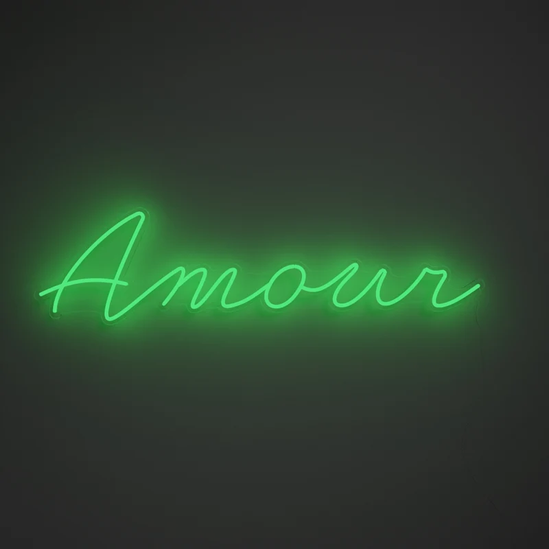 Amour Cursive, signe en néon LED